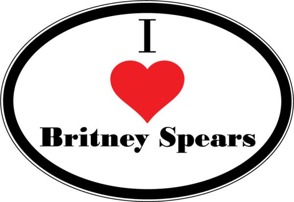 I Love Britney Spears Heart Vinyl sticker