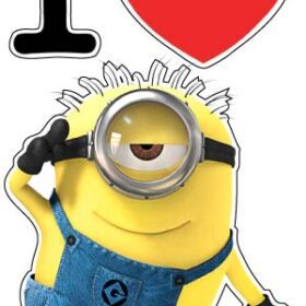 I love Minion Carl Despicable Me Vinyl sticker