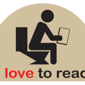 I LOVE TO READ Toilet Funny Vinyl Stiker