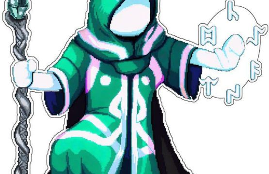 Idleon Elemental Sorcerer Master of Four Forces Fire Water Air Earth Ancient Arcane Wizard Black Magic Mystic Game Art vinyl sticker