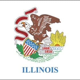 Illinois State Flag Wall Window Car Vinyl Sticker Decal