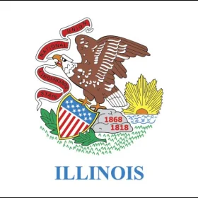 Illinois State Flag Wall Window Car Vinyl Sticker Decal