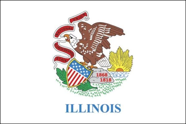 Illinois State Flag Wall Window Car Vinyl Sticker Decal