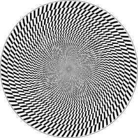 Optical Illusion Hypnotic Spiral Circle Black & White Trippy Op Art Psychedelic Mind-Bending Visual Abstract Geometric Aesthetic vinyl sticker