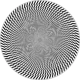 Optical Illusion Hypnotic Spiral Circle Black & White Trippy Op Art Psychedelic Mind-Bending Visual Abstract Geometric Aesthetic vinyl sticker