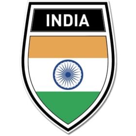India Shield Crest Wall Window Car Vinyl Sticker Decal
