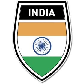 India Shield Crest Wall Window Car Vinyl Sticker Decal