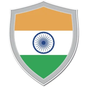India Shield Flag Wall Window Car Vinyl Sticker Decal