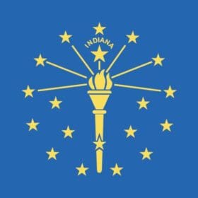 Indiana State Flag Wall Window Car Vinyl Sticker Decal