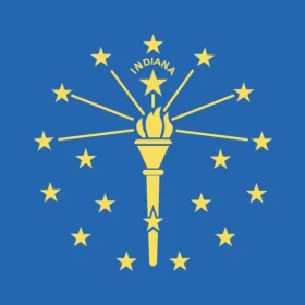 Indiana State Flag Wall Window Car Vinyl Sticker Decal
