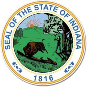 Indiana State Seal Wall Window Car Vinyl Sticker Decal
