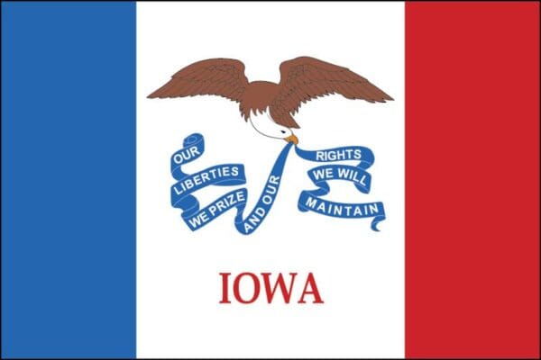 Iowa State Flag Wall Window Car Vinyl Sticker Decal