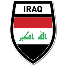 Iraq Shield Crest Black Wall Window Car Vinyl Sticker