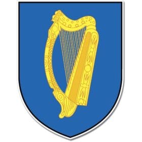 Ireland Coat of Arms Emblem Wall Window Car Sticker Decal