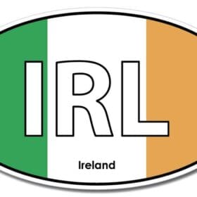Ireland Oval Euro Flag Wall Window Car Vinyl Sticker Decal