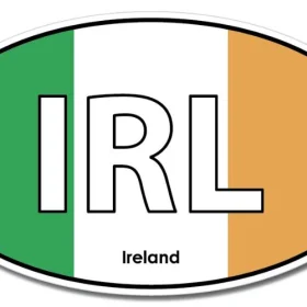 Ireland Oval Euro Flag Wall Window Car Vinyl Sticker Decal