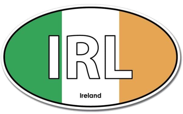 Ireland Oval Euro Flag Wall Window Car Vinyl Sticker Decal