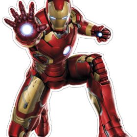 Iron Man Crouch vinyl sticker