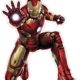 Iron Man Crouch vinyl sticker