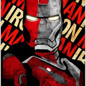Iron Man Shepard Fairey Poster vinyl sticker