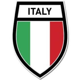 Italy Shield Crest Black Wall Window Car Vinyl Sticker Decal