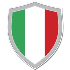 Italy Shield Flag Wall Window Car Vinyl Sticker Decal