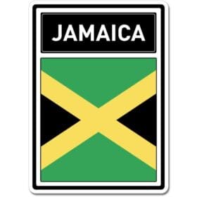 Jamaica Crest Flag White Wall Window Car Vinyl Sticker Decal