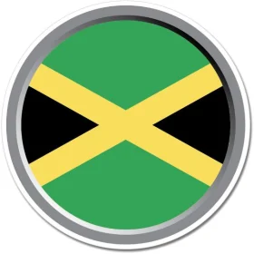 Jamaica Round Flag Wall Window Car Vinyl Sticker Decal