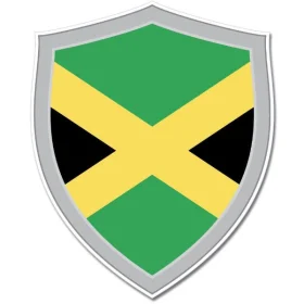 Jamaica Shield Flag Wall Window Car Vinyl Sticker Decal