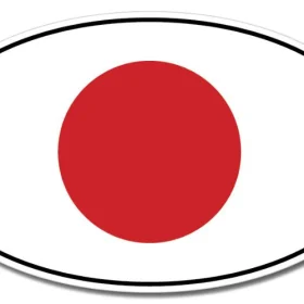 Japan Oval Euro Flag Wall Window Car Vinyl Sticker Decal