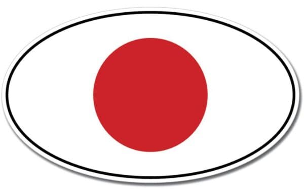 Japan Oval Euro Flag Wall Window Car Vinyl Sticker Decal