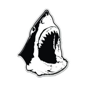 Jaws Shark Head Scary Fear Vinyl Sticker.JPG