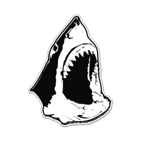 Jaws Shark Head Scary Fear Vinyl Sticker.JPG