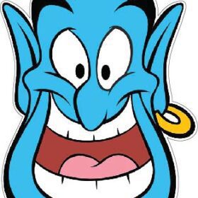 Genie Of Aladdin Magic Lamp Mystical Fantasy Tale of Wonders And Wishes Arabian Nights Charm Vinyl Sticker