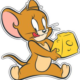 Jerry With Cheese vinyl sticker