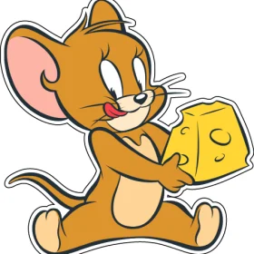 Jerry With Cheese vinyl sticker