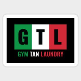 Jersey Shore Gym Tan GTL Lifestyle vinyl sticker