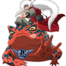 Jiraiya With Toad Mount-Frog vinyl sticker