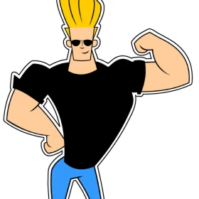 Johnny Bravo vinyl sticker