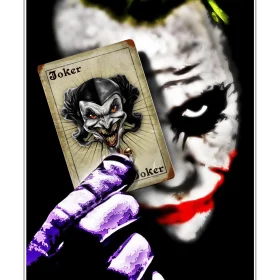 Joker With Joker Card vinyl sticker