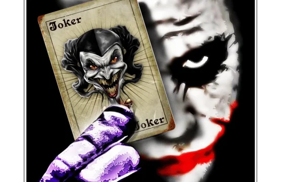 Joker With Joker Card vinyl sticker