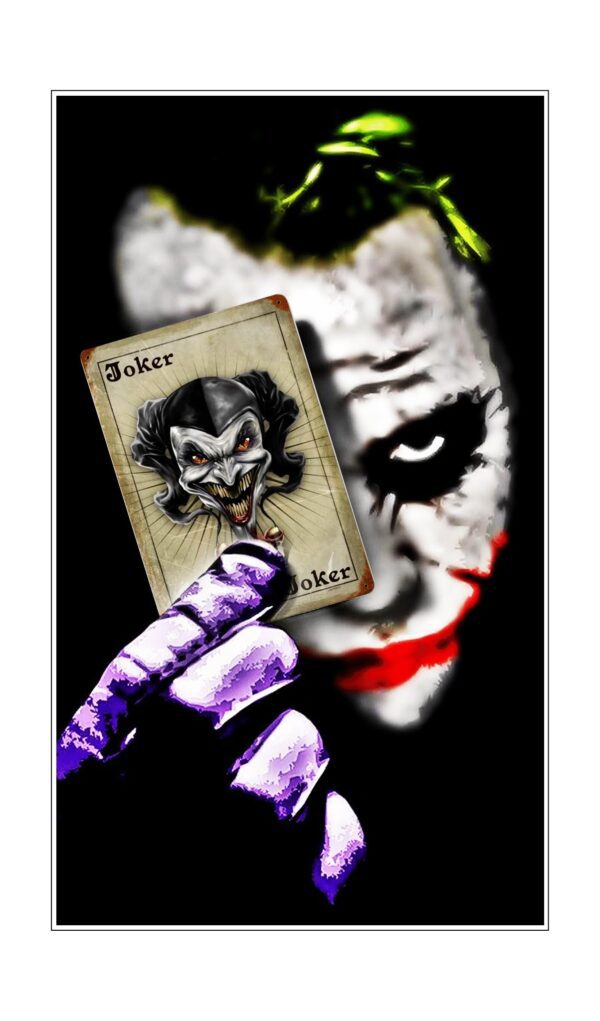 Joker With Joker Card vinyl sticker