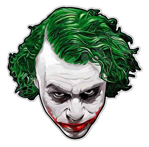 Joker Face The Dark Knight Movie Vinyl Sticker / Vinyl Decal - AG Design