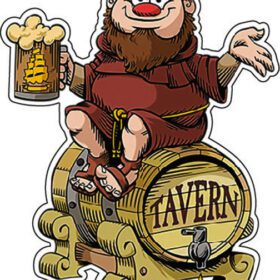 Jolly Friar Tucks Logo Home sticker