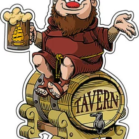 Jolly Friar Tucks Logo Home sticker