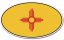 New Mexico State Oval Flag vinyl sticker / printed decal / label / autocollant / wall poster
