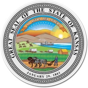 Kansas State Seal Wall Window Car Vinyl Sticker Decal