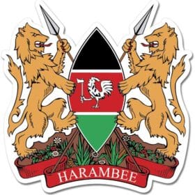 Kenya Coat of Arms Emblem Wall Window Car Vinyl Sticker Decal
