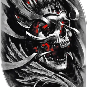 King Fire Skull vinyl sticker