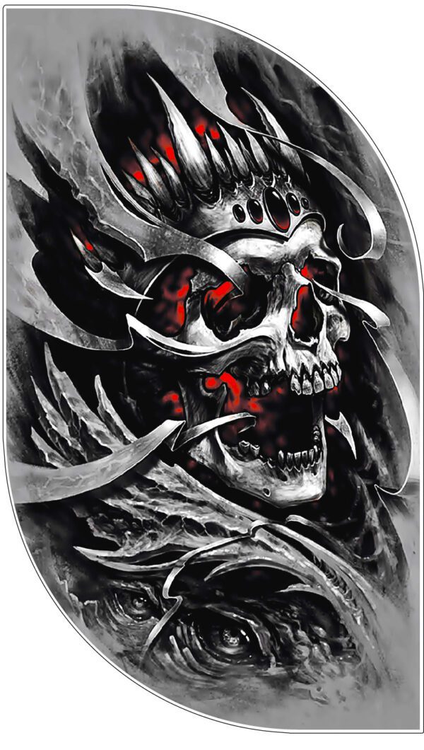 King Fire Skull vinyl sticker